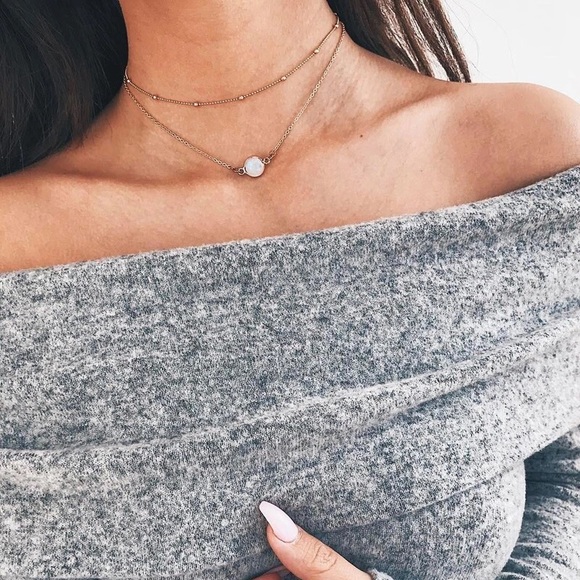 Brandy Melville Jewelry - 🛍NEW⚡️ “Silver Pearl” layered Choker